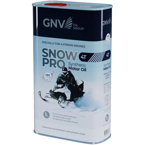Масло для снегоходов GNV SNOW PRO 4T 1 л, синтетическое (металл. канистра) GSP4T121116201654040001