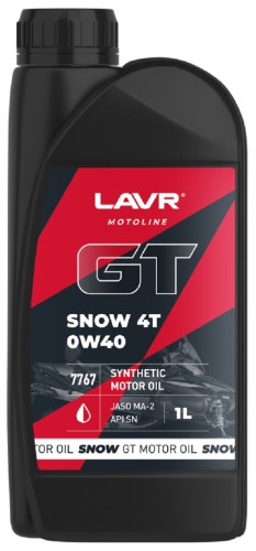 Масло для снегоходов LAVR MOTO GT SNOW 4T 0W40 SN, 1 л Ln7767