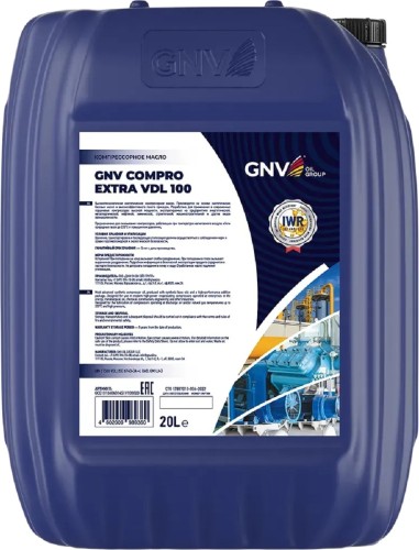 Масло компрессорное GNV Compro Extra VDL 100 20 л синтетическое GCE101660401451V100020 - изображение 2