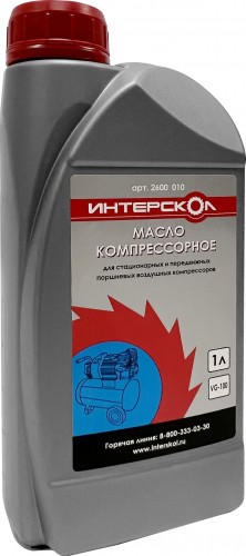 Масло компрессорное ИНТЕРСКОЛ КМ 100 1 л 2600 010