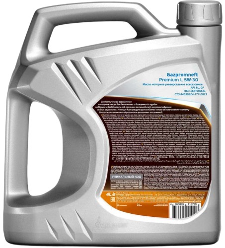 Масло моторное GAZPROMNEFT Premium L 5W-30 4 л 2389907290 - изображение 2