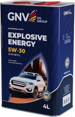 Масло моторное GNV Explosive Energy 5W30 Synthetic 4 л (металл. канистра) GEE1M10453040120530004