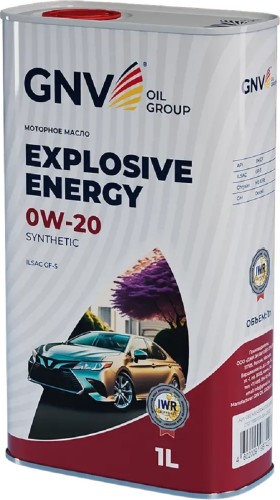 Масло моторное GNV Explosive Energy 0W20 Synthetic 1 л (металл. канистра) GEE1M10453040120020001