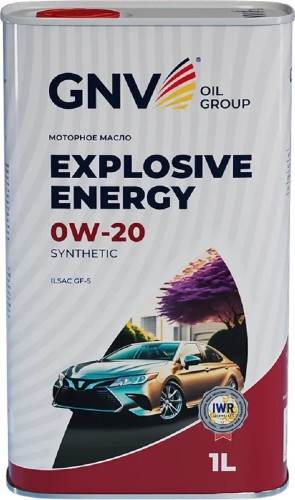 Масло моторное GNV Explosive Energy 0W20 Synthetic 1 л (металл. канистра) GEE1M10453040120020001 - изображение 2