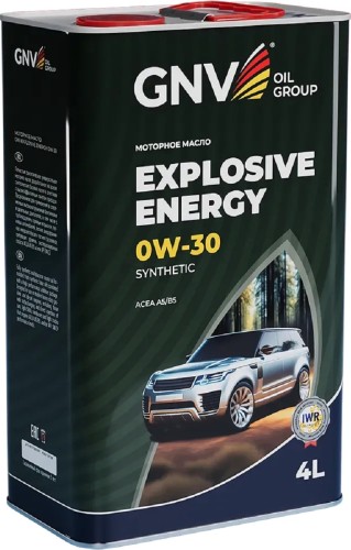 Масло моторное GNV Explosive Energy 0W30 Synthetic 4 л (металл. канистра) GEE1M10453040120030004 - изображение 3