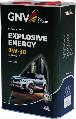 Масло моторное GNV Explosive Energy 0W30 Synthetic 4 л (металл. канистра) GEE1M10453040120030004