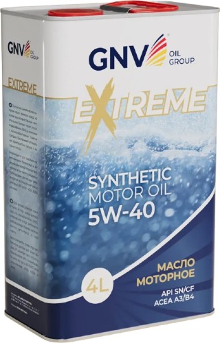 Масло моторное GNV Extreme 5W40 4 л (металл. канистра) GE11021922010010540004 - изображение 3