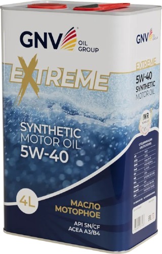 Масло моторное GNV Extreme 5W40 4 л (металл. канистра) GE11021922010010540004