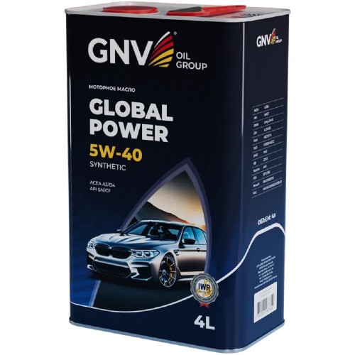 Масло моторное GNV Global Power 5W40 Synthetic 4 л (металл. канистра) GGP1M11072016540540004