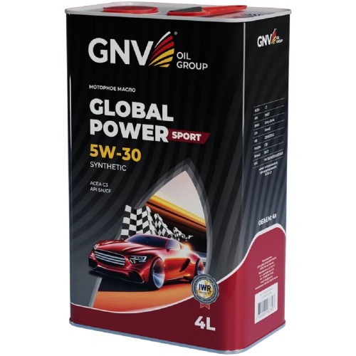 Масло моторное GNV Global Power Sport 5W30 Synthetic 4 л (металл. канистра) GPS1M10564010130530004