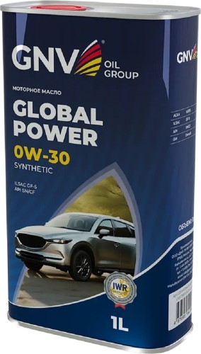Масло моторное GNV Global Power 0W30 Synthetic 1 л (металл. канистра) GGP1011064010130030001