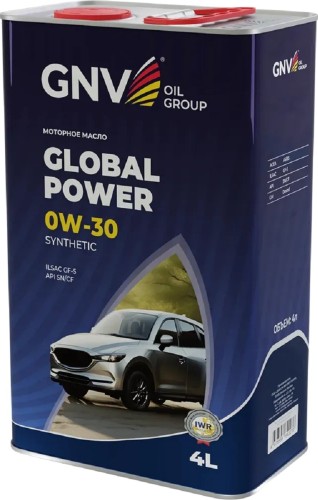 Масло моторное GNV Global Power 0W30 Synthetic 4 л (металл. канистра) GGP1011064010130030004