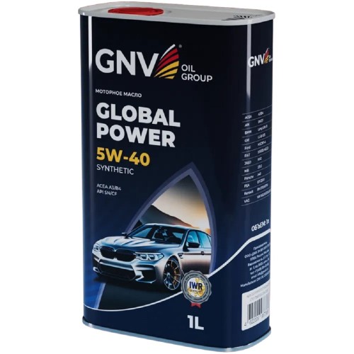 Масло моторное GNV Global Power 5W40 Synthetic 1 л (металл. канистра) GGP1M11072017510540001