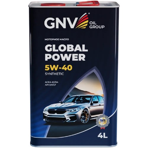 Масло моторное GNV Global Power 5W40 Synthetic 4 л (металл. канистра) GGP1M11072016540540004 - изображение 2