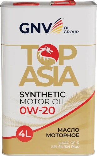 Масло моторное GNV Top Asia 0W20 4 л (металл. канистра) GTA1011884020010020004 - изображение 2