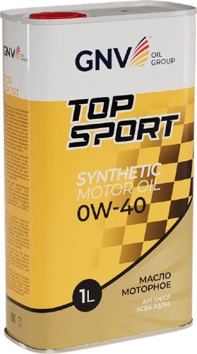 Масло моторное GNV Top Sport 0W40 1 л (металл. канистра) GTS1021802010010040001 - изображение 3