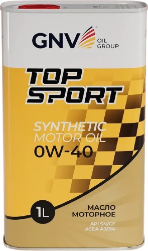 Масло моторное GNV Top Sport 0W40 1 л (металл. канистра) GTS1021802010010040001 - изображение 2