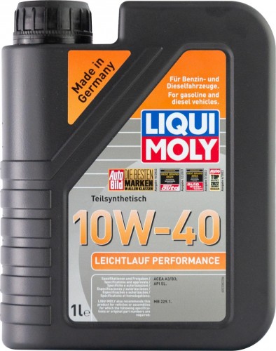 Масло моторное LIQUI MOLY SAE 10W40 Leichtlauf Performance   1 л 2338 полусинтетическое 2338