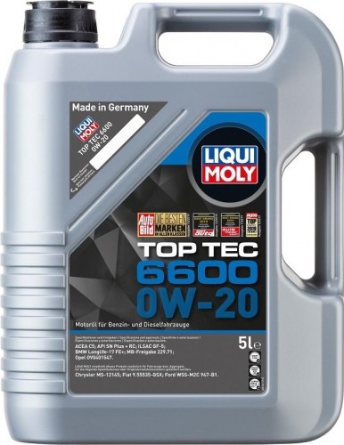 Масло моторное LIQUI MOLY SAE  0W20 Top Tec 6600  5 л 21411 синтетическое 21411