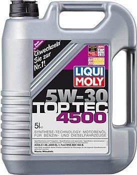 Масло моторное LIQUI MOLY SAE  5W30 Top Tec 4500   5 л. 2378 синтетическое 2318/2378