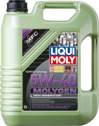 Масло моторное LIQUI MOLY SAE  5W40 Molygen New Generation   5 л 9055/8536 синтетическое 9055/8536