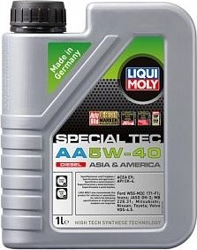 Масло моторное LIQUI MOLY SAE  5W40 Special Tec AA Diesel   1 л 21330 cинтетическое 21330
