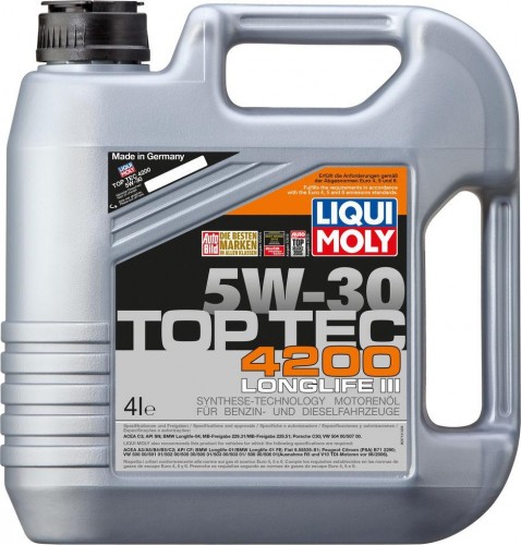 Масло моторное LIQUI MOLY SAE  5W30 Top Tec 4200   4 л. 3715 синтетическое 3715