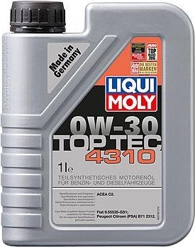 Масло моторное LIQUI MOLY SAE  0W30 Top Tec 4310 1 л 2361 синтетическое 2361