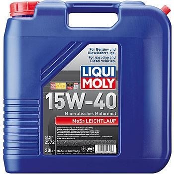 Масло моторное LIQUI MOLY SAE 15W40 MoS2 Leichtlauf  20 л 2572 минеральное 2572