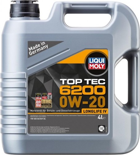 Масло моторное LIQUI MOLY SAE  0W20 Top Tec 6200   4 л 20788 синтетическое 20788