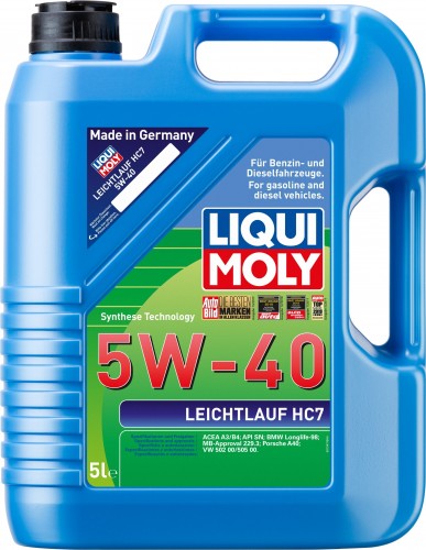 Масло моторное LIQUI MOLY SAE  5W40 Leichtlauf HC 7  5 л 2309 синтетическое 2309
