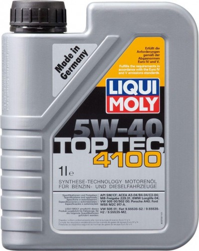 Масло моторное LIQUI MOLY SAE  5W40 Top Tec 4100   1 л. 7500/9510 синтетическое 9510/7500