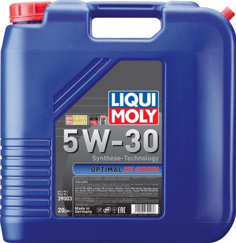 Масло моторное LIQUI MOLY SAE  5W30 Optimal HT Synth  20 л 39003 синтетическое 39003