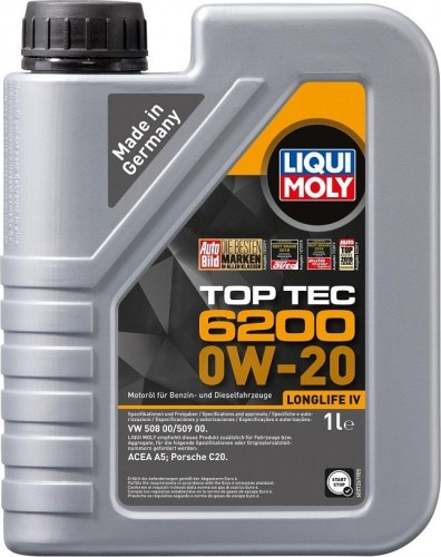 Масло моторное LIQUI MOLY SAE  0W20 Top Tec 6200   1 л 20787 синтетическое 20787