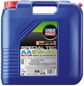 Масло моторное LIQUI MOLY SAE  5W40 Special Tec AA Diesel  20 л 21333 cинтетическое 21333