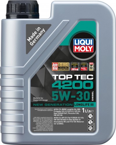 Масло моторное LIQUI MOLY SAE  5W30 Top Tec 4200 Diesel   1 л. 2375 cинтетическое 2375