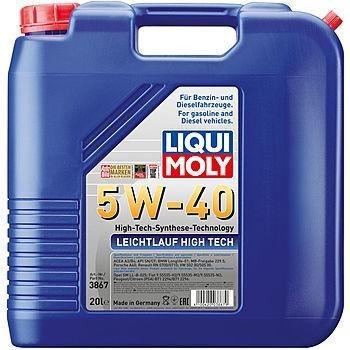 Масло моторное LIQUI MOLY SAE  5W40 Leichtlauf High Tech  20 л 3867 синтетическое 3867