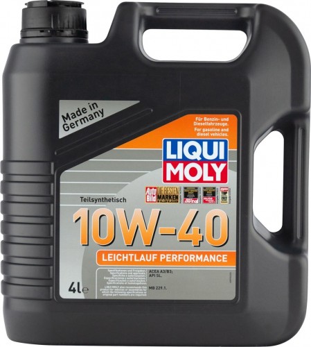 Масло моторное LIQUI MOLY SAE 10W40 Leichtlauf Performance   4 л 8998 полусинтетическое 8998
