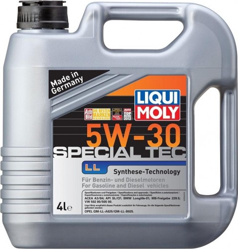 Масло моторное LIQUI MOLY SAE  5W30 Special Tec LL   4 л 7654/2339 синтетическое 7654/2339