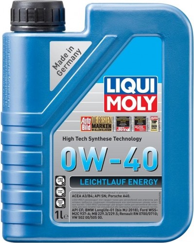 Масло моторное LIQUI MOLY SAE  0W40 Leiсhtlauf Energy 1 л 39034/21222 синтетическое 39034/21222