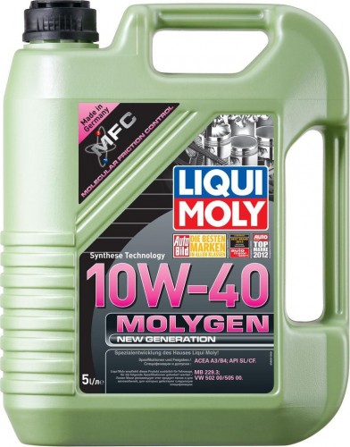 Масло моторное LIQUI MOLY SAE 10W40 Molygen New Generation   5 л 9061/9951 синтетическое 9951/9061