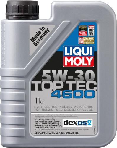 Масло моторное LIQUI MOLY SAE  5W30 Top Tec 4600   1 л 8032/2315 синтетическое 8032/2315