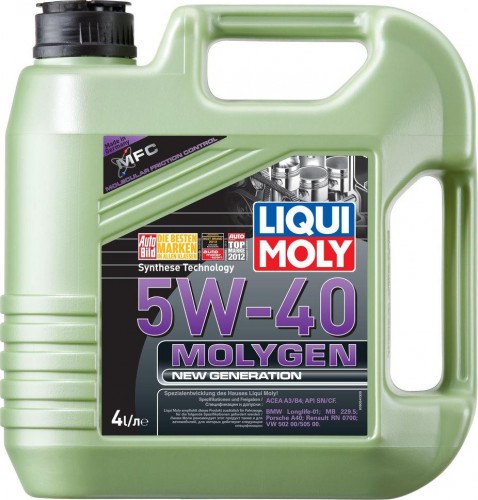 Масло моторное LIQUI MOLY SAE  5W40 Molygen New Generation   4 л 9054/8578 синтетическое 9054