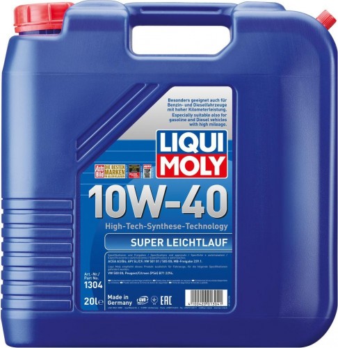 Масло моторное LIQUI MOLY SAE 10W40 Super Leichtlauf  20 л 1304 синтетическое 1304
