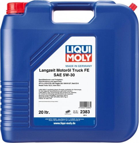 Масло моторное LIQUI MOLY SAE  5W30 Langzeit-Motoroil Truck FE   5 л 2371 синтетическое 2371