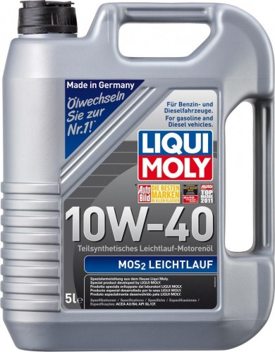 Масло моторное LIQUI MOLY SAE 10W40 MoS2 Leichtlauf   5 л 1931/2184 полусинтетическое 2184/1931