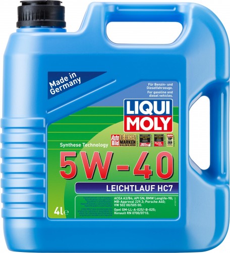 Масло моторное LIQUI MOLY SAE  5W40 Leichtlauf HC 7  4 л 1382 синтетическое 1382