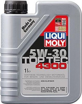Масло моторное LIQUI MOLY SAE  5W30 Top Tec 4300   1 л. 8030 синтетическое 2323/8030
