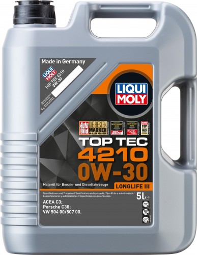 Масло моторное LIQUI MOLY SAE  0W30 Top Tec 4210 5 л 21605 синтетическое 21605