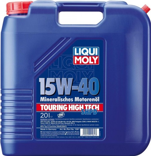 Масло моторное LIQUI MOLY SAE 15W40 Touring High Tech SHPD-Motoroil Basic  20 л 1061 1061